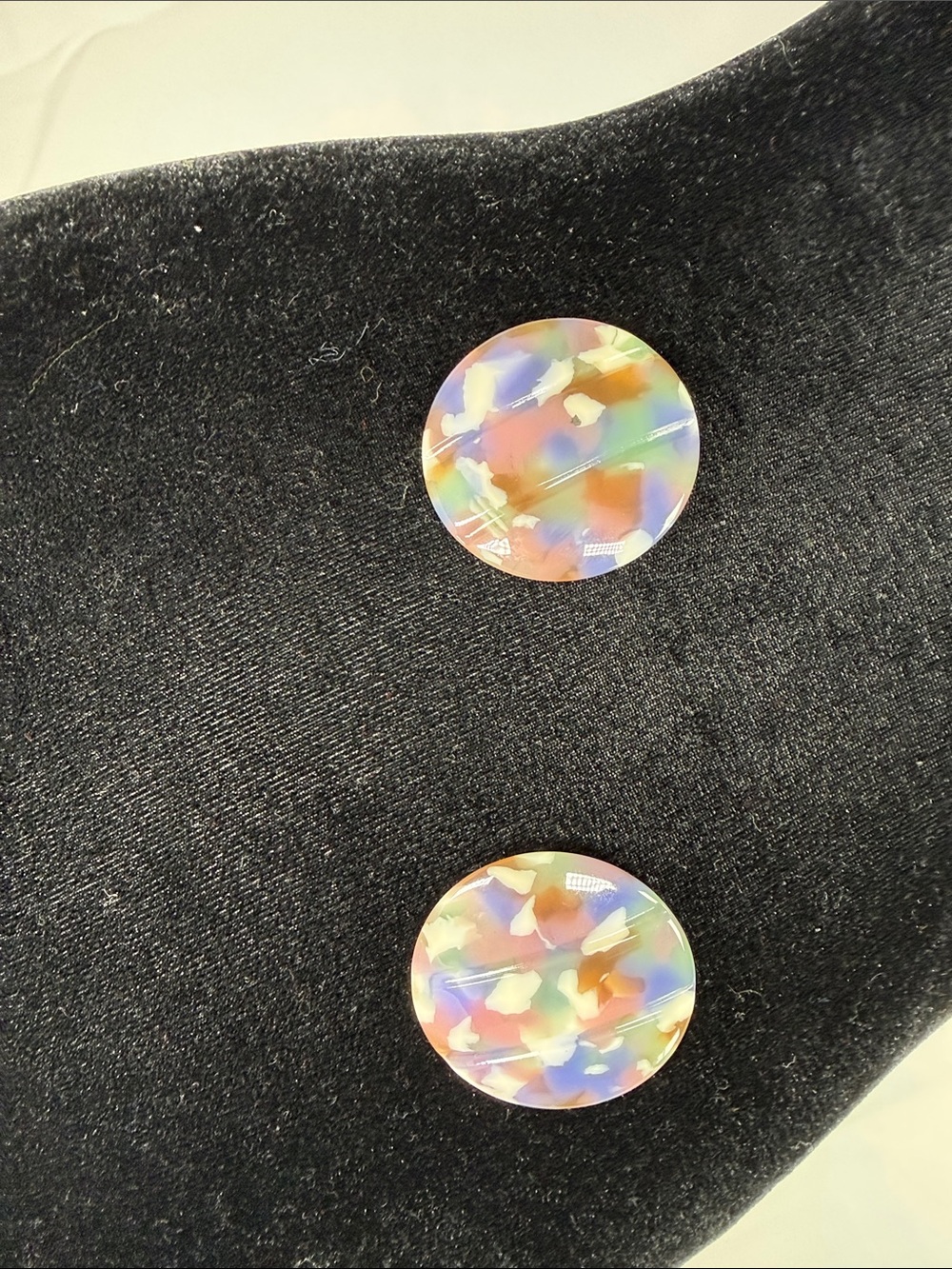 Sassy Jones Multicolor Resin Round Stud Earrings - Women Jewelry